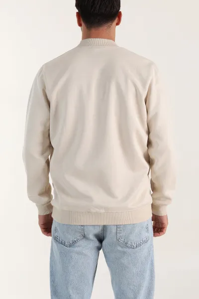 Taş Yazı Detaylı Bisiklet Yaka Erkek Sweatshirt 396977