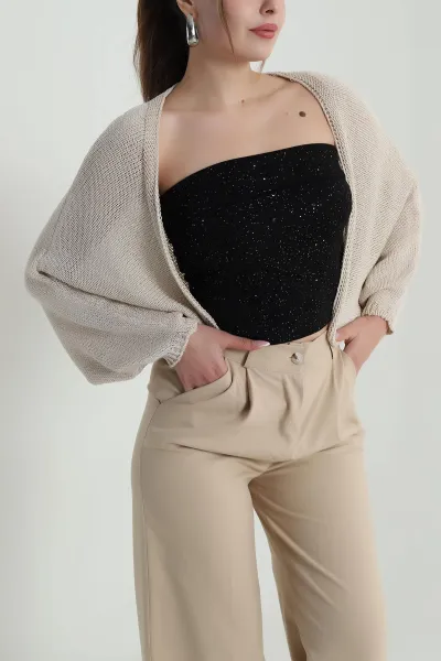 Taş Yeni Sezon Kadın Triko Bolero Hırka 487004