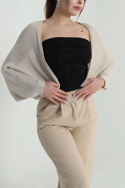 Taş Yeni Sezon Kadın Triko Bolero Hırka 487004