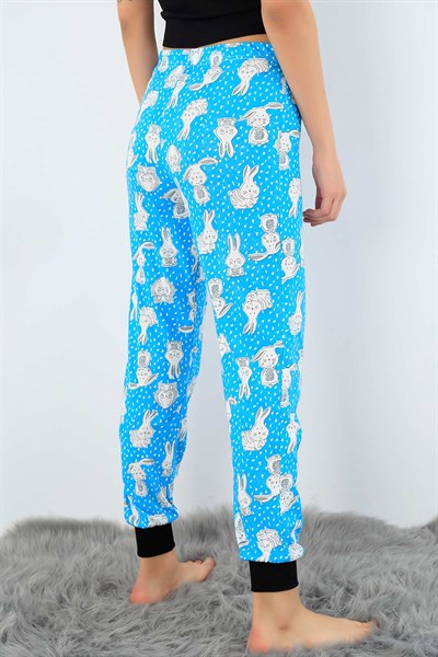 Tavşan Baskılı Yazlık Bayan Pijama Altı 32503