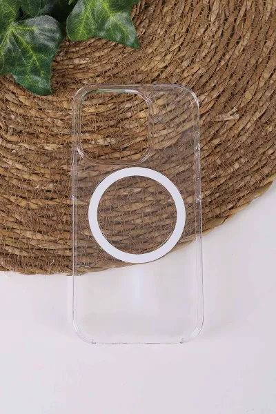TeknoCase İphone 15 Pro Uyumlu Şeffaf Case Serisi Magsafe Özellikli Animasyonlu Vakumlu Telefon Kılıfı 430986