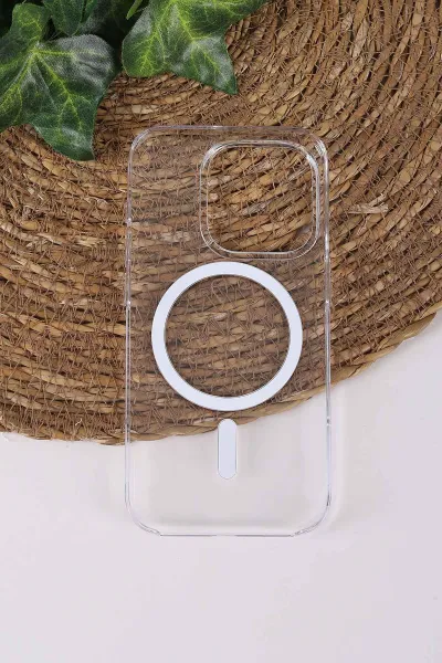 TeknoCase İphone 15 Pro Uyumlu Şeffaf Case Serisi Magsafe Özellikli Animasyonlu Vakumlu Telefon Kılıfı 430986