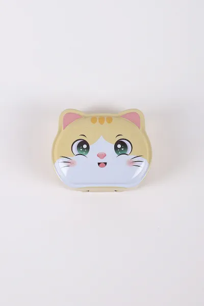 Tenora Kedi Figürlü Çift Bıçaklı Kapaklı Hazneli Metal Kalemtraş 425964