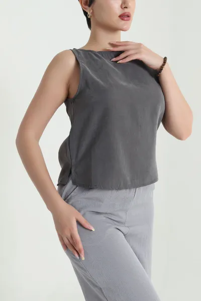 Tensel Modal Kolsuz Kadın Bluz 467141