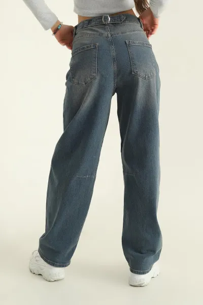Tint Baggy Likralı Bayan Kot Pantolon 329841