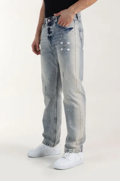 Tint Baggy Taşlamalı Erkek Kot Pantolon 414939