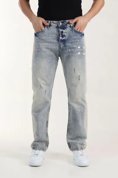 Tint Baggy Taşlamalı Erkek Kot Pantolon 414939
