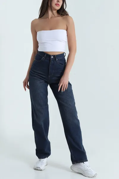 Tint Tokalı Baggy Kadın Kot Pantolon 469584