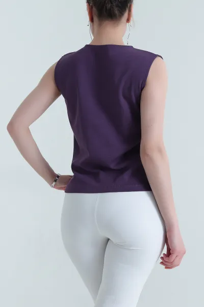 Tokalı Kolsuz Kadın Bluz 455132