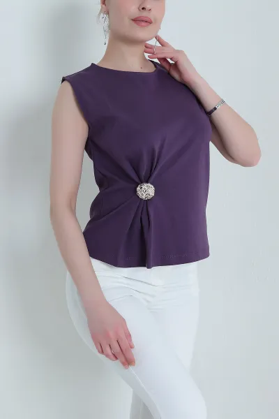 Tokalı Kolsuz Kadın Bluz 455132
