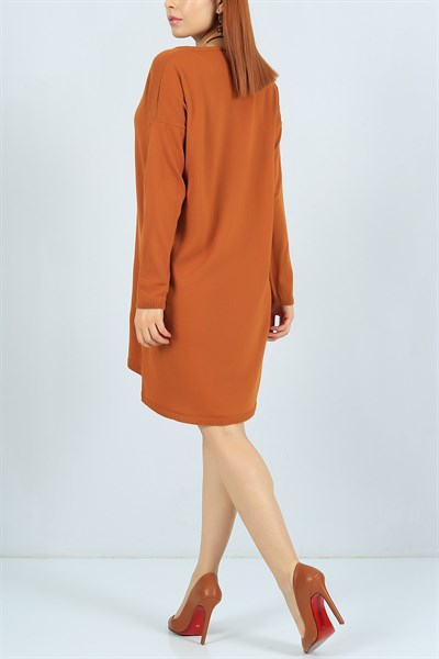 Tül Detay Taba Triko Tunik 24189B