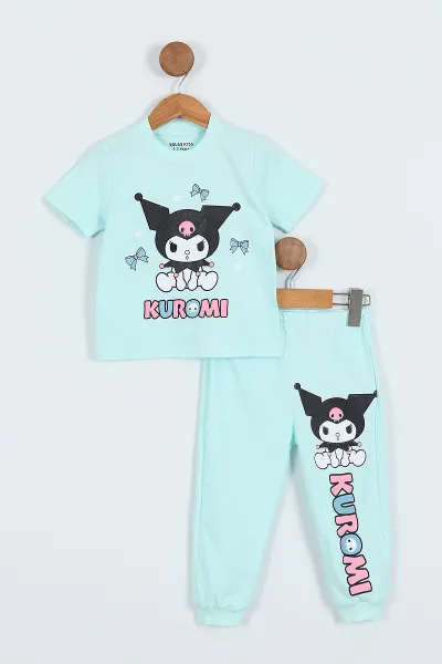 Turkuaz (2-6 Yaş) Kuromi Baskılı Kız Çocuk  Takım 354263