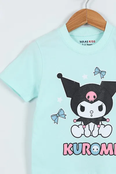 Turkuaz (2-6 Yaş) Kuromi Baskılı Kız Çocuk  Takım 354263