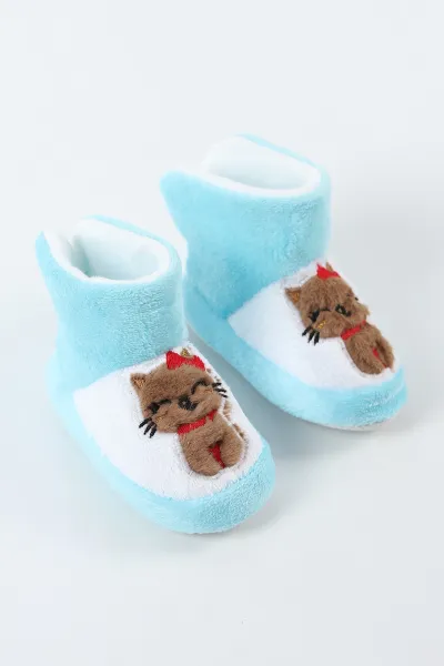 Turkuaz ( 21 - 24 ) Peluş Figürlü Kız Bebek Panduf 498654
