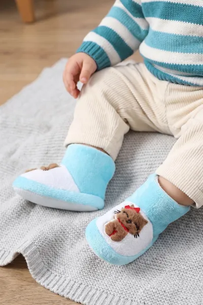 Turkuaz ( 21 - 24 ) Peluş Figürlü Kız Bebek Panduf 498654