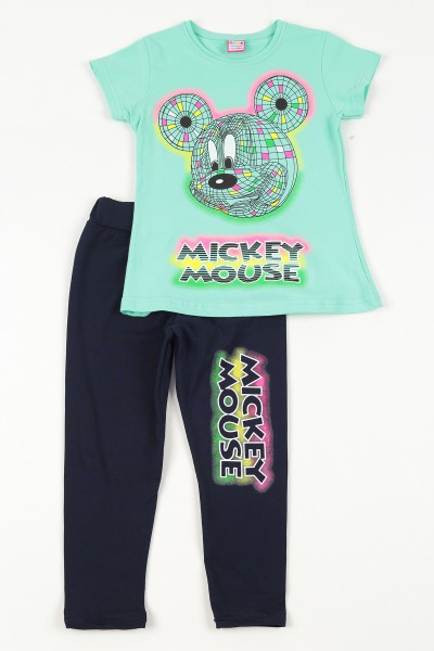 turkuaz-5-8-yas-mickey-mouse-baskili-taytli-kiz-cocuk-takim-109165