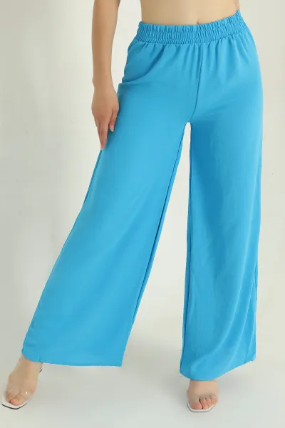 Turkuaz Bol Paça Kadın Aerobin Pantolon 375694