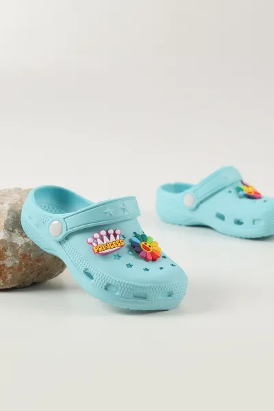 Turkuaz Figürlü Kız Çocuk Sandalet 462484