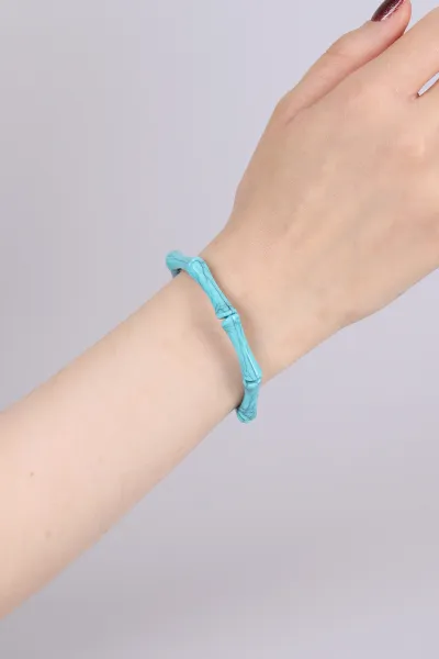 turkuaz-kemik-gorunumlu-lastikli-unisex-bileklik-460529