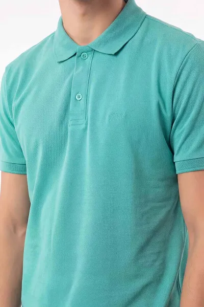 Turkuaz Polo Yaka Erkek Tişört 470313