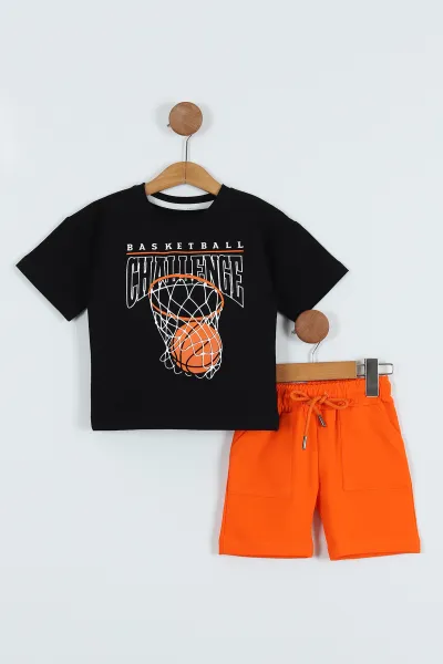 Turuncu (2-5 Yaş) Basketbol Baskılı Erkek Çocuk Takım 265082