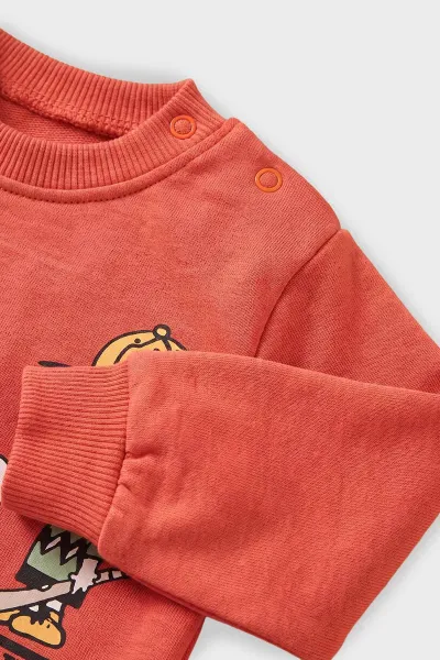 Turuncu (3-24 Ay)Peanuts Baskılı 2 İp Erkek Bebek Mevsimlik Takım 472795