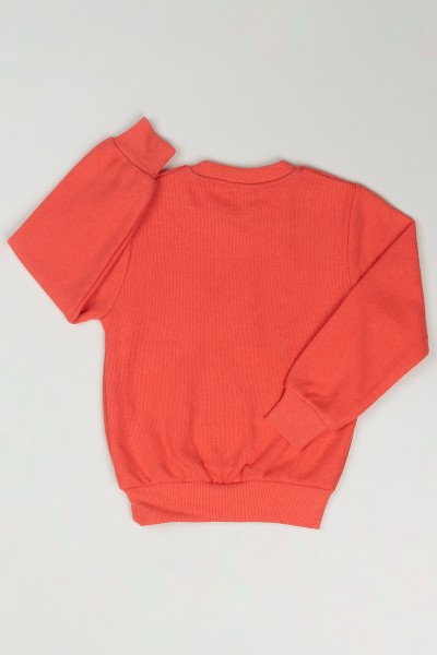 Turuncu (3-7 Yaş) No War Baskılı Erkek Çocuk Sweatshirt 84753