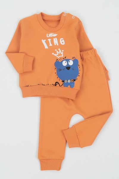 turuncu-6-18-ay-little-king-baskili-erkek-cocuk-takim-136710