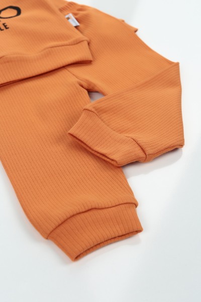 Turuncu (6-18 Ay) Trendy Baskılı Erkek Çocuk Takım 129550