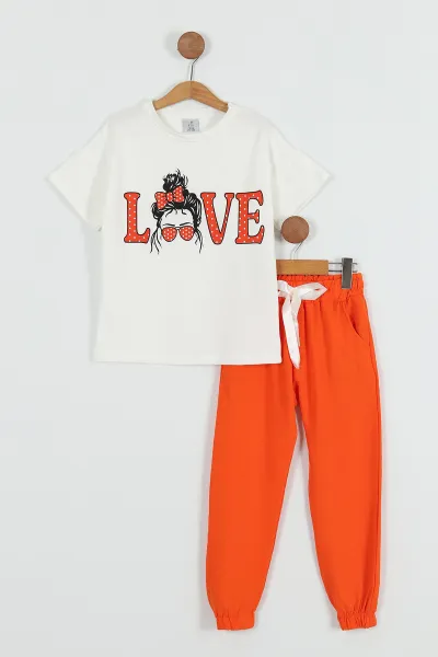 turuncu-7-14-yas-love-baskili-kiz-cocuk-takim-254742