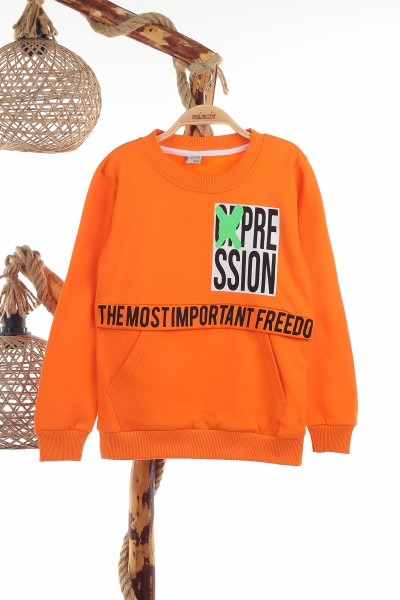 turuncu-8-12-yas-freedom-baskili-iki-ip-sardonlu-erkek-cocuk-sweat-139794