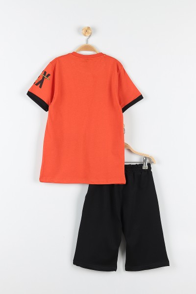 Turuncu (9-12 Yaş) Expstyle Baskılı Cep Detaylı Erkek Çocuk Takım 177435