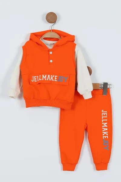 turuncu-9-24-aykolsuz-kapusonlu-sweatshirtlu-erkek-bebek-takim-345279