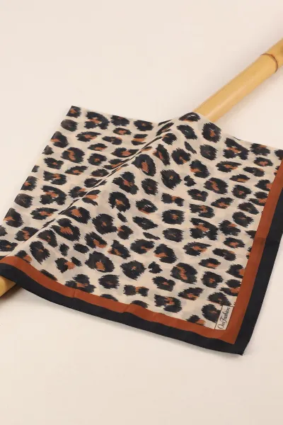 Turuncu 90x90 Cm Dijital Baskılı Desenli Tülbent Eşarp 428615