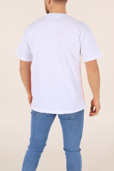 Turuncu A Counsel Of Perfectıon Baskılı Oversize Erkek Tişört 169684