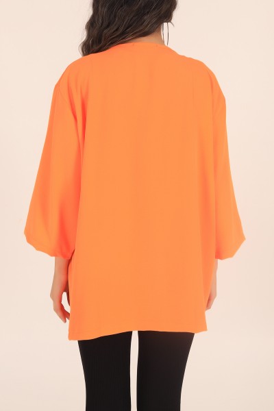 Turuncu Aerobin Kumaş Kimono 170360