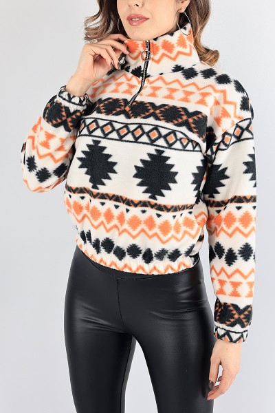 turuncu-desenli-bayan-polar-sweat-87688