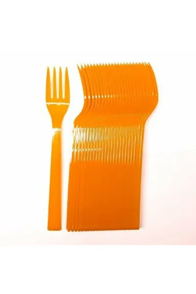 Turuncu Eco 25'li Plastik Çatal 301035