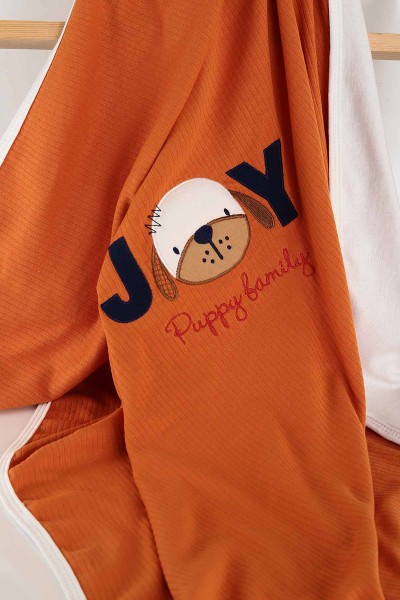 Turuncu ( En:90 cm Boy: 80 cm) Joy Köpek Nakışlı Battaniye 201508