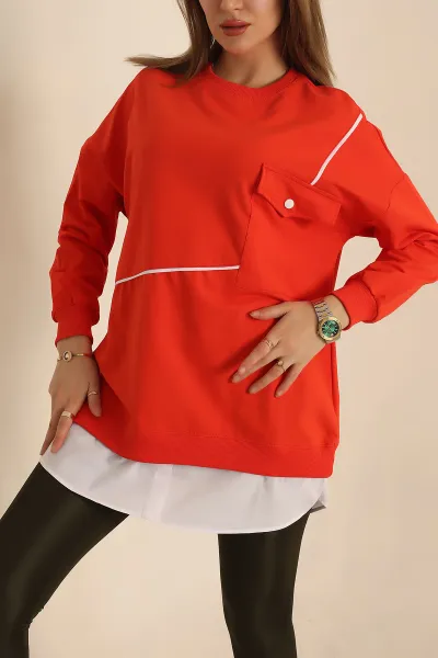 Turuncu Garnili Yeni Sezon İki İp Tunik 245358