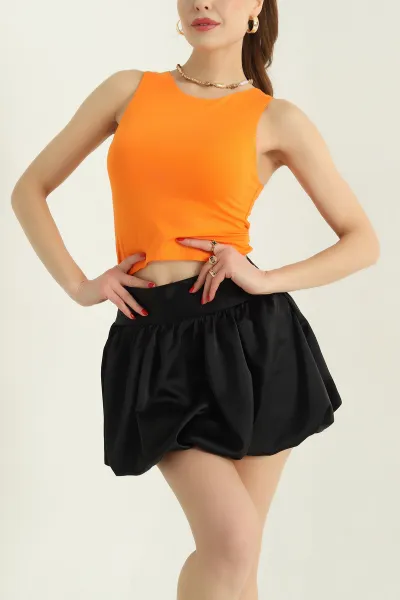 Turuncu Kolsuz Likralı Crop 335302