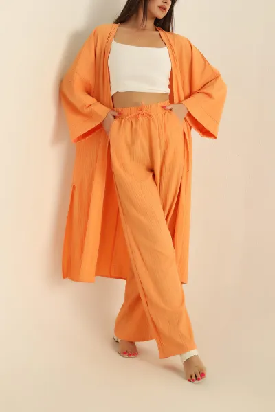turuncu-krinkil-kimono-pantolon-ikili-takim-278674