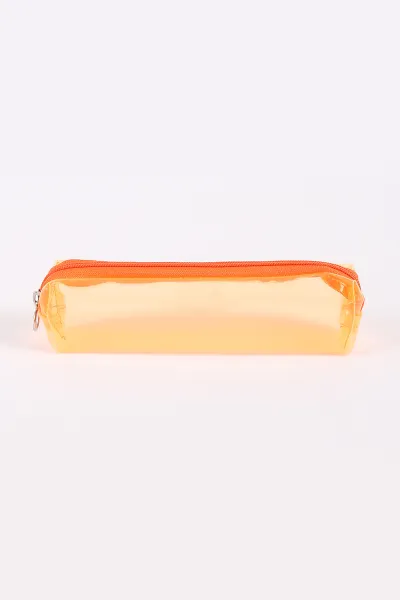 Turuncu Stilo Reflektör Neon Şeffaf Kalem Kutu 441743