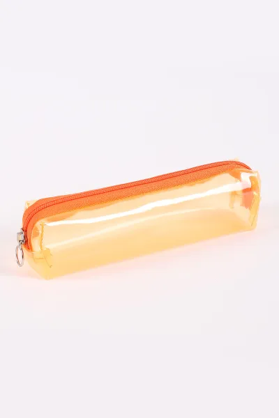 Turuncu Stilo Reflektör Neon Şeffaf Kalem Kutu 441743