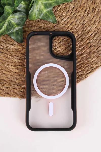 Turuncu TeknoCase İphone 13 Uyumlu Matte Guard Serisi Lens Korumalı Silikon Telefon Kılıfı 472449