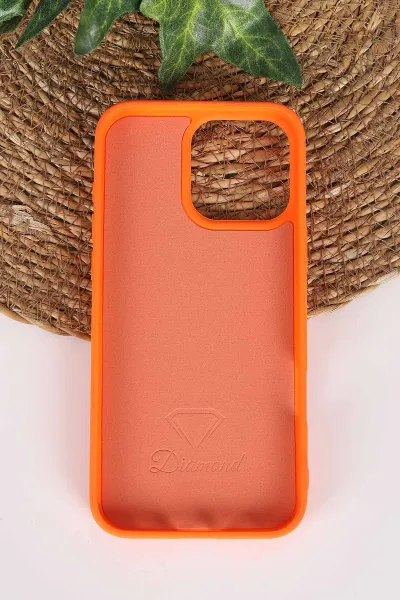 Turuncu TeknoCase İPhone 16 Pro Max Uyumlu Perfect Diamond Case Serisi Taşlı Lens Hediyeli Sert Silikon Telefon Kılıfı 480849