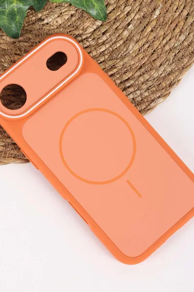Turuncu TeknoCase İPhone 17 Air Uyumlu Vincent Case Serisi Sert Silikon Telefon Kılıfı 457926