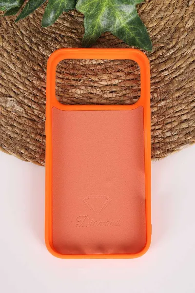 Turuncu TeknoCase İPhone 17 Pro Max Uyumlu Perfect Diamond Case Serisi Taşlı Lens Hediyeli Sert Silikon Telefon Kılıfı 480868