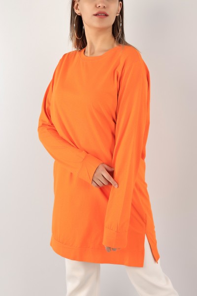 Turuncu Yanı Yırtmaçlı Süprem Tunik 122371