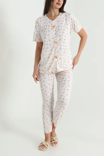 Turuncu Yeni Sezon Kadın Pijama Takımı 466338